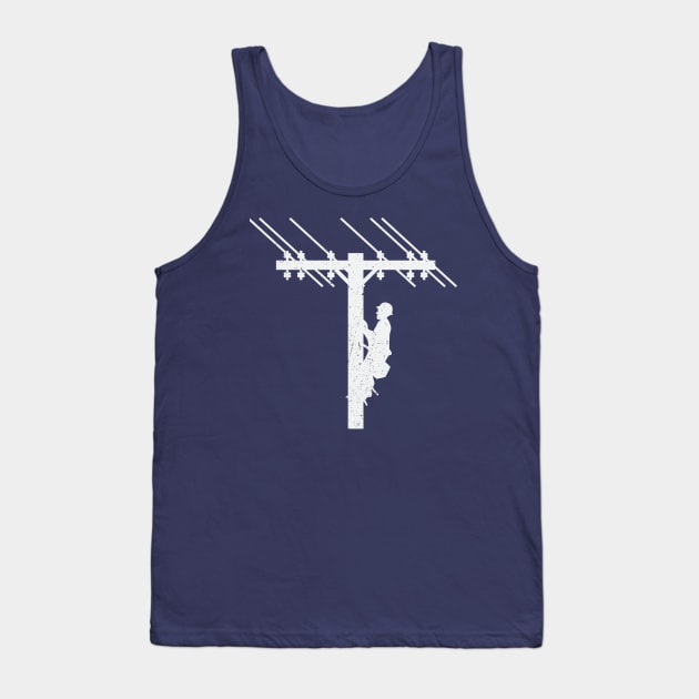 Cool Lineman Tank Top by LineXpressions